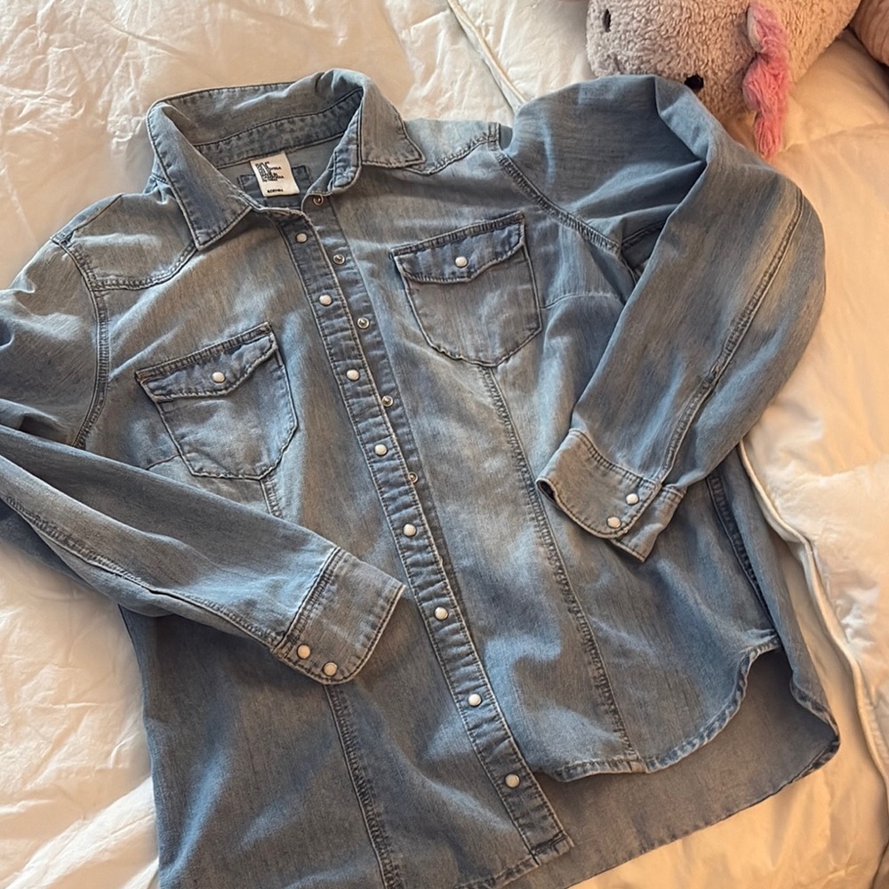 Denim Button-Up Shirt